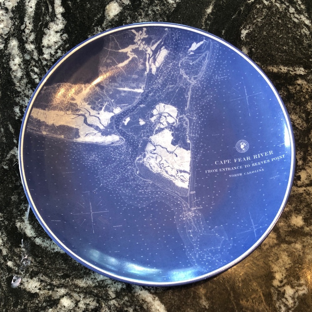 Blue Cape Fear River Decorative Bread and Butter Plate 6 3/4”